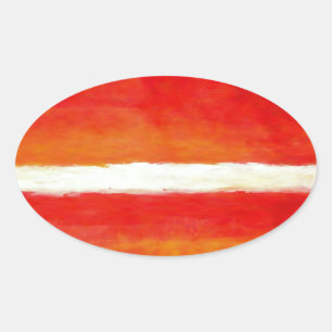 Moderne Abstracte kunst - Rothko Style Ovale Sticker