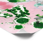 Moderne Abstracte kunst Roze Blauwe Groene Rendy Perfect Poster (Hoek)