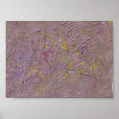 Moderne Abstracte kunst roze gele groene rendie Poster (Voorkant)