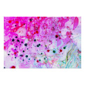 Moderne Abstracte kunst roze groene rendie Perfect Poster (Voorkant)