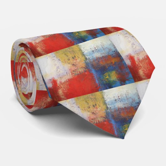 Moderne Abstracte kunst Stropdas (Opgerold)