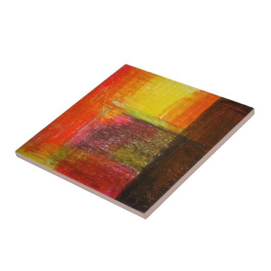 Moderne Abstracte kunst Tegeltje (Zijkant)