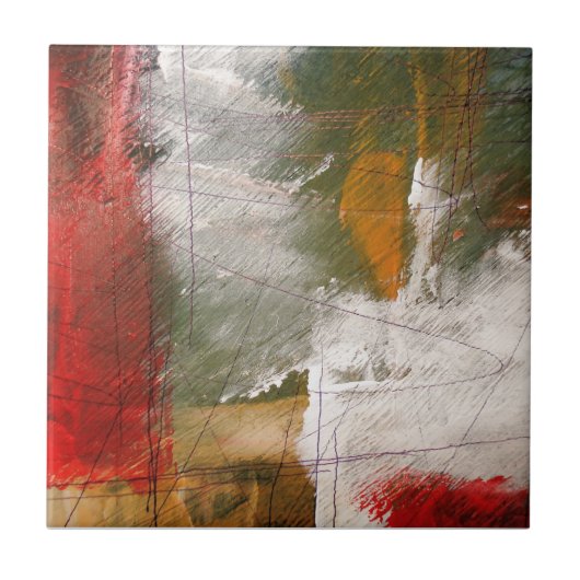 Moderne Abstracte kunst Tegeltje (Voorkant)