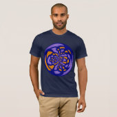 Moderne abstracte kunst teruggeven 3 t-shirt (Voorkant volledig)