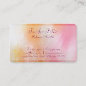 Moderne Abstracte kunst Trendy Colorful Luxer Visitekaartje (Achterkant)