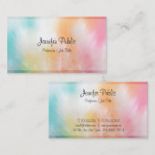 Moderne Abstracte kunst Trendy elegant kleurrijk d Visitekaartje (Voorkant / Achterkant)