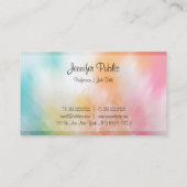 Moderne Abstracte kunst Trendy elegant kleurrijk d Visitekaartje (Achterkant)