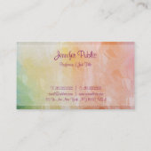 Moderne Abstracte kunst Trendy Kleurrijk Design El Visitekaartje (Achterkant)