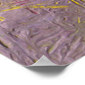 Moderne Abstracte kunst Trendy Pink Yellow Green Poster (Hoek)