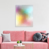 Moderne Abstracte Kunst Trendy Rood Geel Blauw Paa Canvas Afdruk (Insitu (Woonkamer))