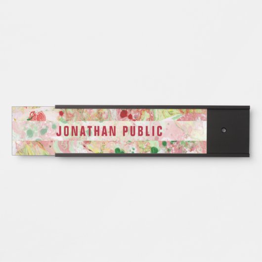 Moderne Abstracte kunst Trendy Sjabloon Elegant Deurbordje (Voorkant)