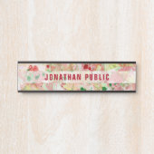 Moderne Abstracte kunst Trendy Sjabloon Elegant Deurbordje (Voorkant)