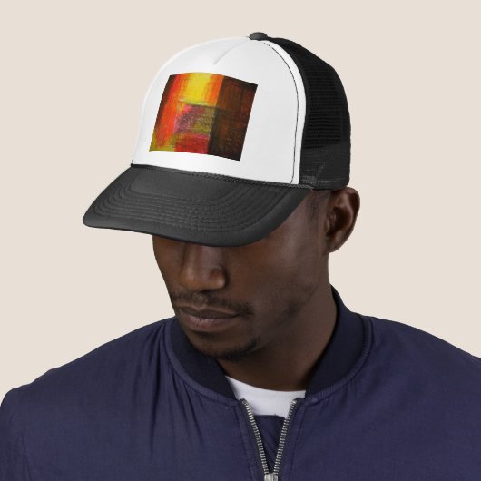 Moderne Abstracte kunst Trucker Pet (In situ)