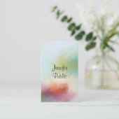 Moderne Abstracte kunst Typografie Trendy Verticaa Visitekaartje (Staand voorkant)