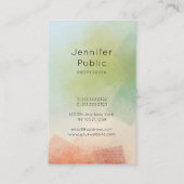 Moderne Abstracte kunst Typografie Trendy Verticaa Visitekaartje (Achterkant)