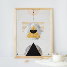 Moderne Abstracte kunst uit de midden eeuw minimal