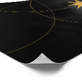 Moderne Abstracte kunst uit de midden eeuw minimal Poster (Hoek)