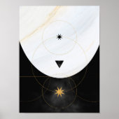 Moderne Abstracte kunst uit de midden eeuw minimal Poster (Voorkant)