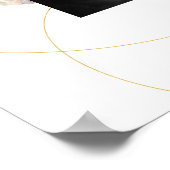 Moderne Abstracte kunst uit de midden eeuw minimal Poster (Hoek)