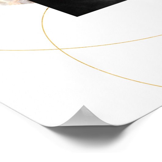 Moderne Abstracte kunst uit de midden eeuw minimal Poster (Hoek)