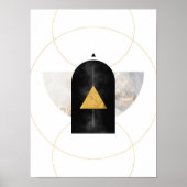 Moderne Abstracte kunst uit de midden eeuw minimal Poster (Voorkant)