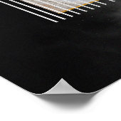 Moderne Abstracte kunst uit de midden eeuw minimal Poster (Hoek)