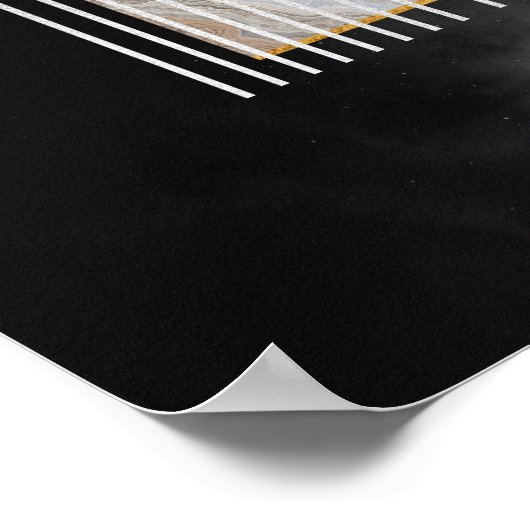 Moderne Abstracte kunst uit de midden eeuw minimal Poster (Hoek)