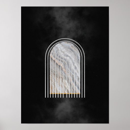 Moderne Abstracte kunst uit de midden eeuw minimal Poster (Voorkant)