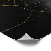 Moderne Abstracte kunst uit de midden eeuw minimal Poster (Hoek)