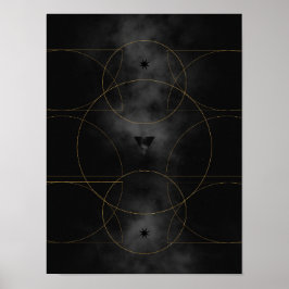 Moderne Abstracte kunst uit de midden eeuw minimal Poster