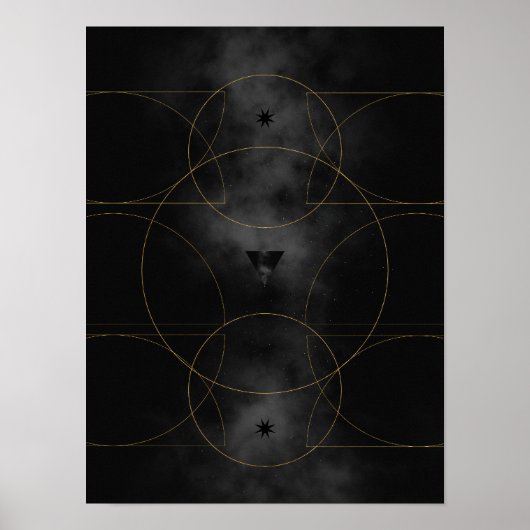 Moderne Abstracte kunst uit de midden eeuw minimal Poster (Voorkant)