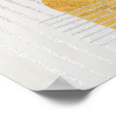 Moderne Abstracte kunst uit de midden eeuw minimal Poster (Hoek)