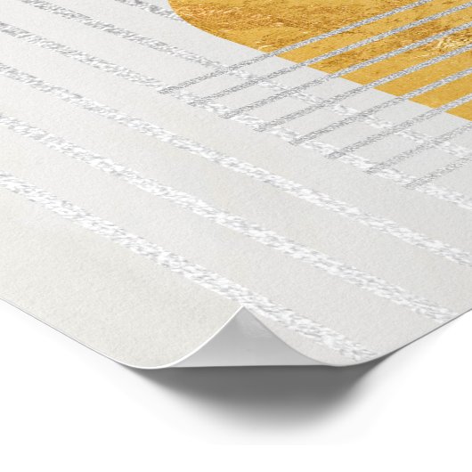 Moderne Abstracte kunst uit de midden eeuw minimal Poster (Hoek)