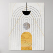 Moderne Abstracte kunst uit de midden eeuw minimal Poster (Voorkant)