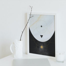 Moderne Abstracte kunst uit de midden eeuw minimal Poster