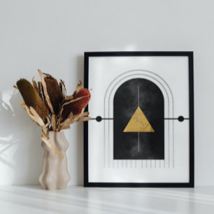 Moderne Abstracte kunst uit de midden eeuw minimal Poster