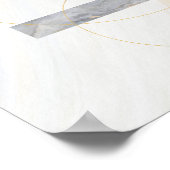 Moderne Abstracte kunst uit de midden eeuw minimal Poster (Hoek)