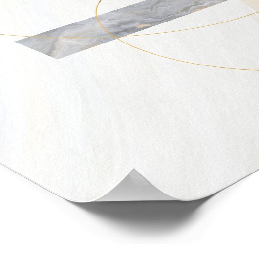 Moderne Abstracte kunst uit de midden eeuw minimal Poster (Hoek)