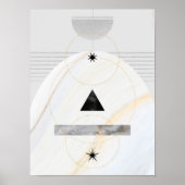 Moderne Abstracte kunst uit de midden eeuw minimal Poster (Voorkant)