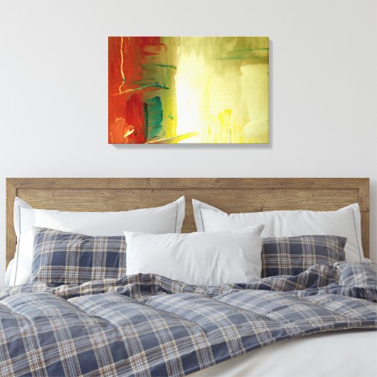Moderne Abstracte kunst verpakt canvas (Insitu (Slaapkamer))