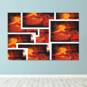 Moderne Abstracte kunst verpakt canvas Afdruk (Insitu (Houten vloer))