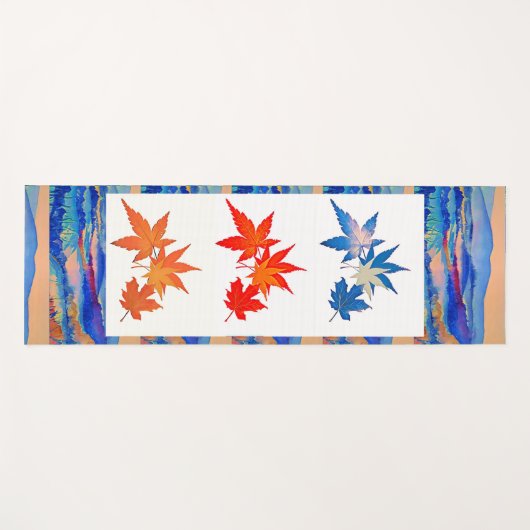 Moderne Abstracte kunst Verzachtende Kalmerende es Yogamat (Voorkant (horizontaal))