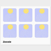moderne abstracte kunst vierkante sticker (Vel)