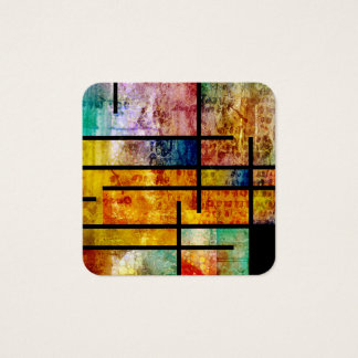 Moderne abstracte kunst vierkante visitekaartjes