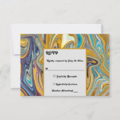 Moderne Abstracte kunst Vloeibaar schilderen Kunst RSVP Kaartje (Voorkant)