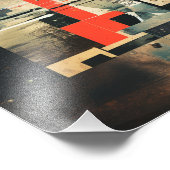 Moderne Abstracte kunst voor levendige interieurs Foto Afdruk (Hoek)