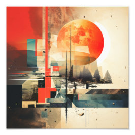 Moderne Abstracte kunst voor levendige interieurs Foto Afdruk