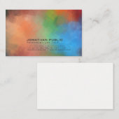 Moderne Abstracte kunstachtergrond Professionele P Visitekaartje (Voorkant / Achterkant)