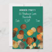 Moderne abstracte kunstboomstam Dinner Party Kaart (Voorkant)