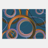 Moderne Abstracte kunstharpingpapierbladen Inpakpapier Vel (Voorkant 2)